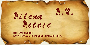 Milena Milčić vizit kartica